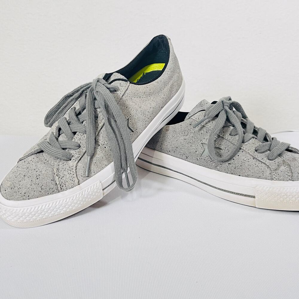 Converse Cons Skateboard Shoes Womens 8.5 Mens 6.5 Gray Punk Grunge Sneakers